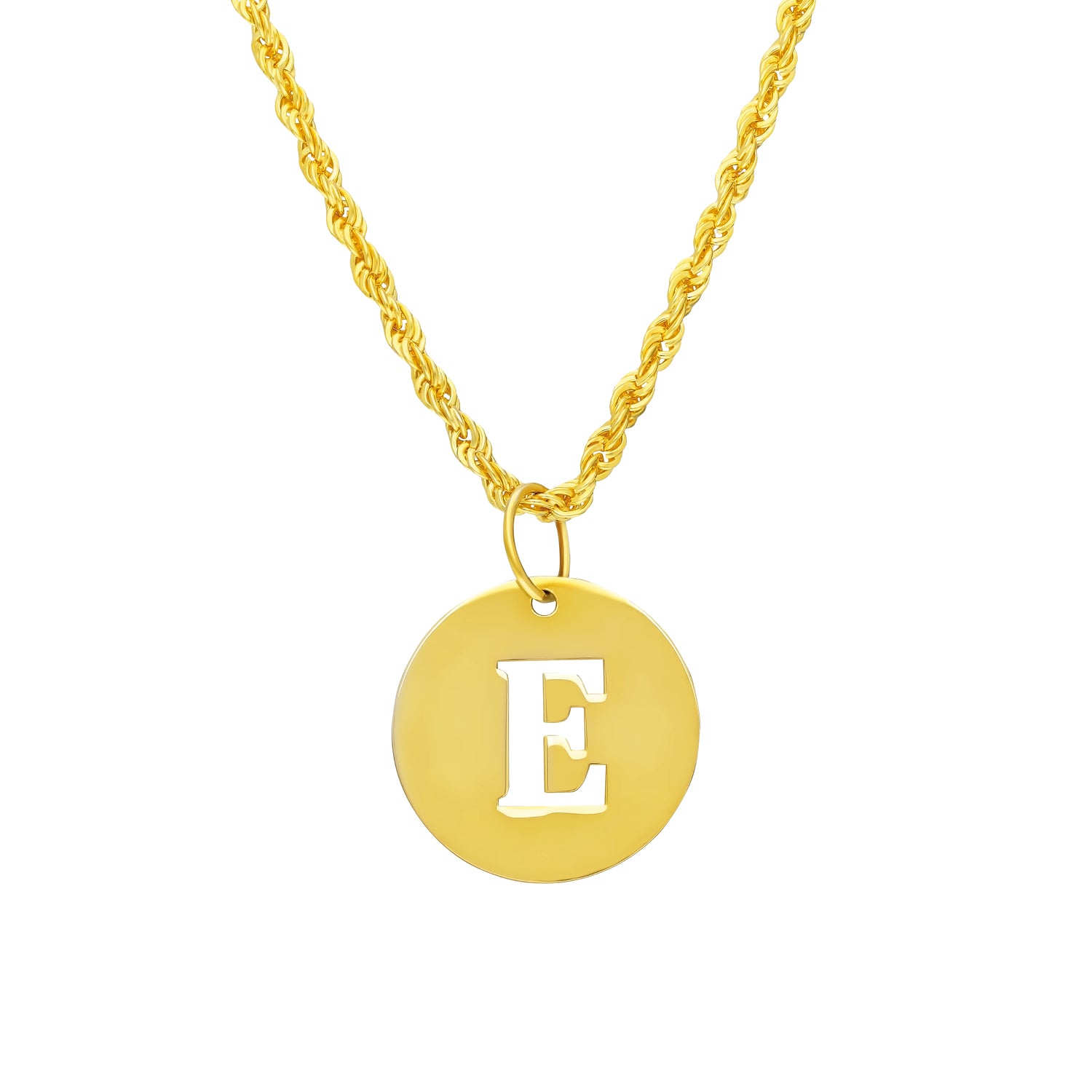 Gevlochten (choker) ketting met initiaal / letter – Gepersonaliseerd, Verguld Zilver