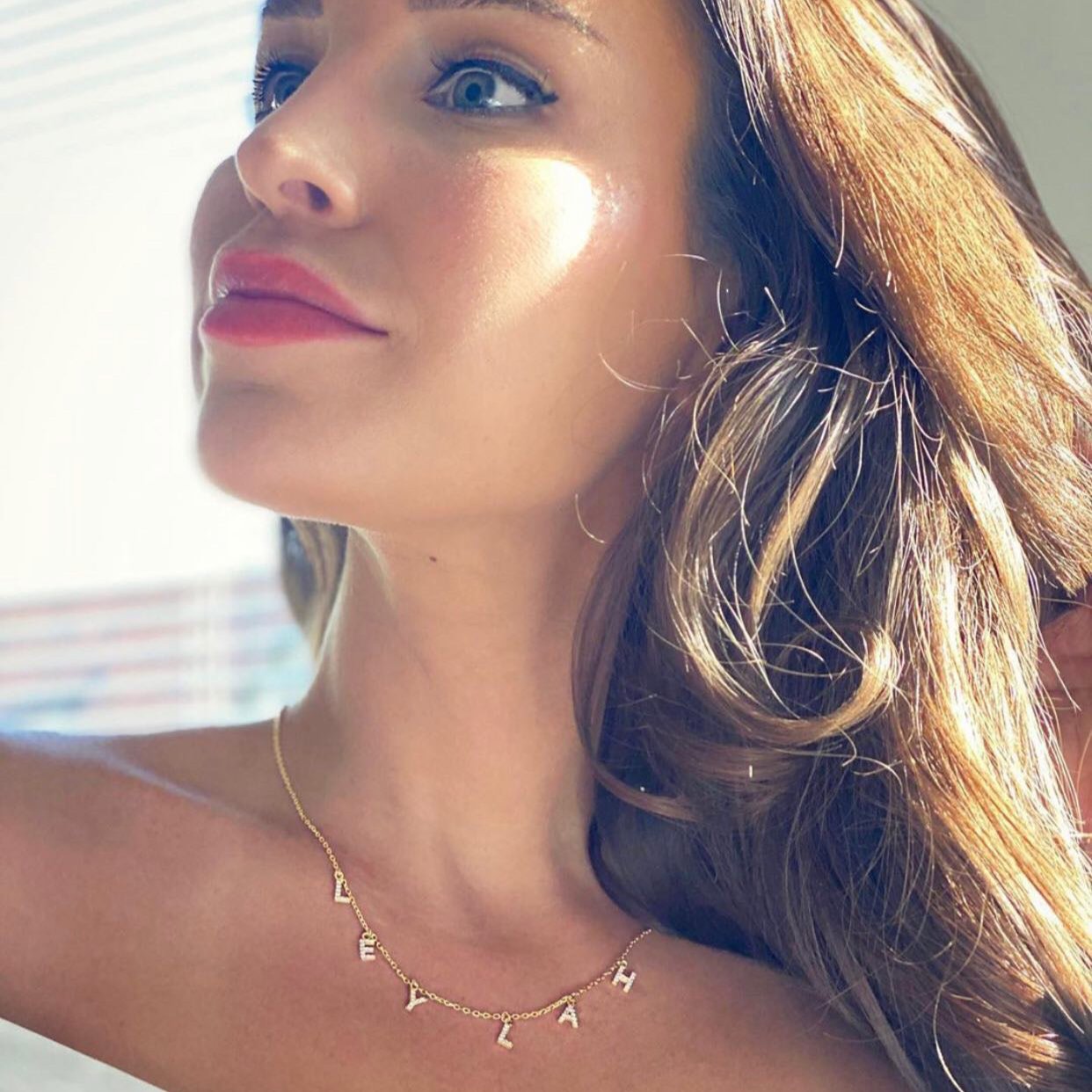 Naamketting met losse letters en zirkonia stenen – Gepersonaliseerd, Sterling Zilver - Emiza Jewellery