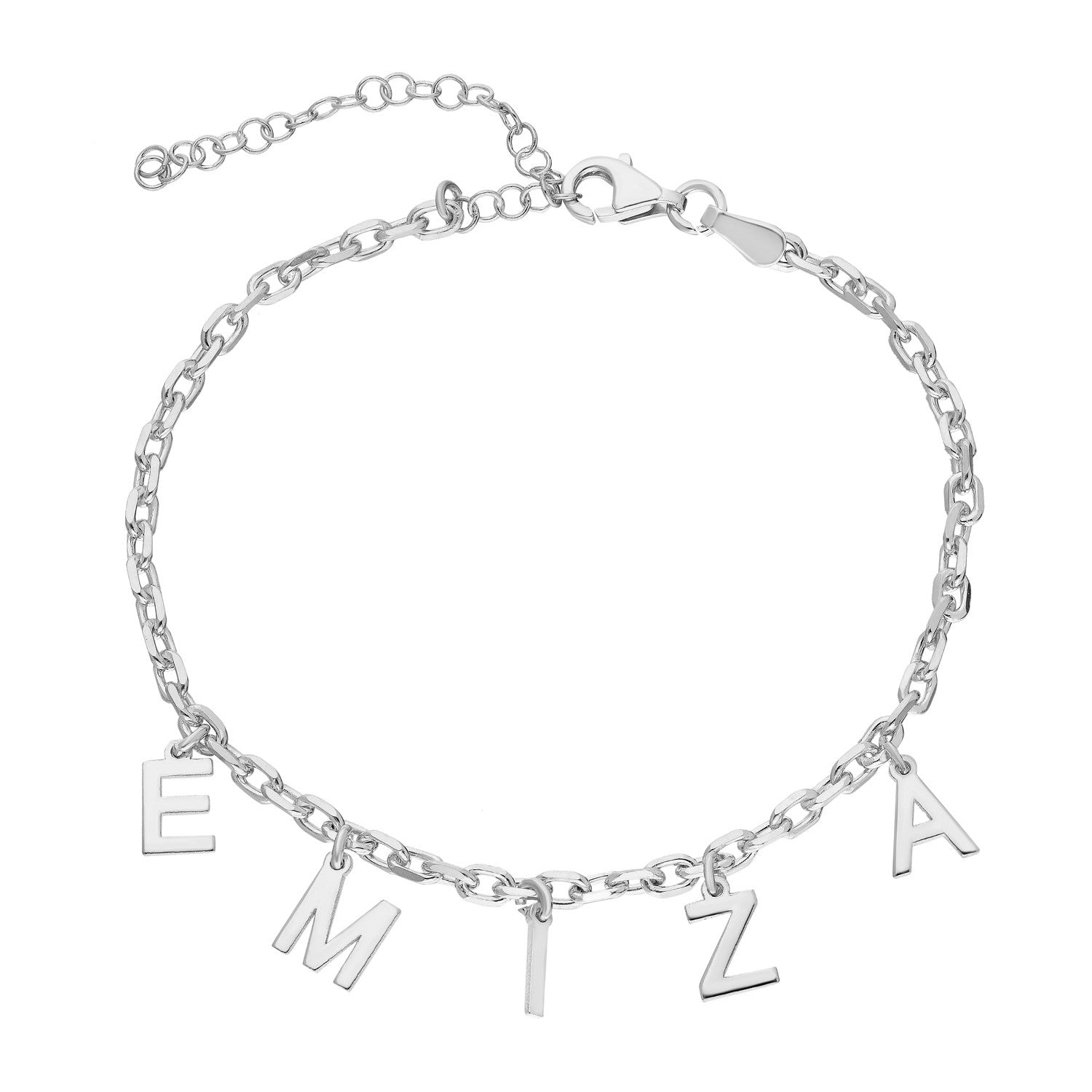 Naam armband met steentjes - emiza jewellery