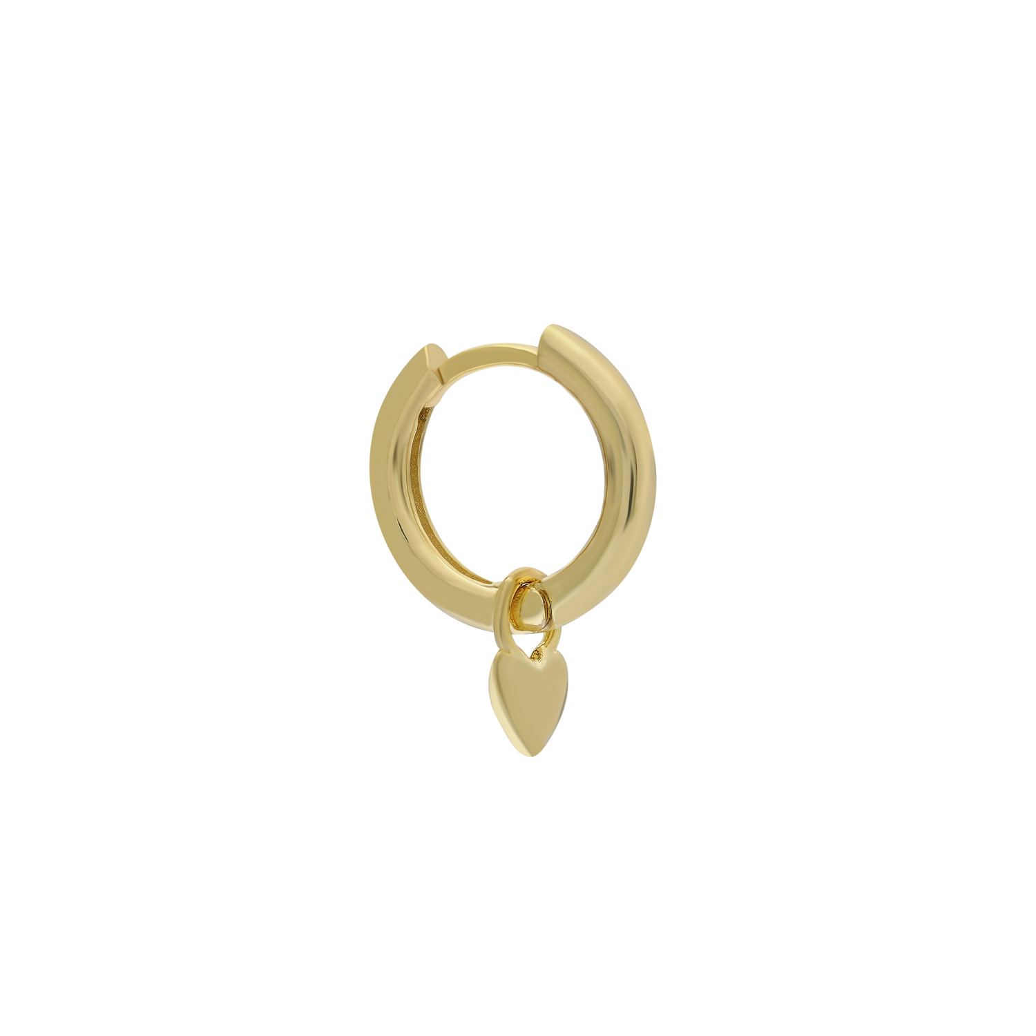 hoops met hartje sterling zilver