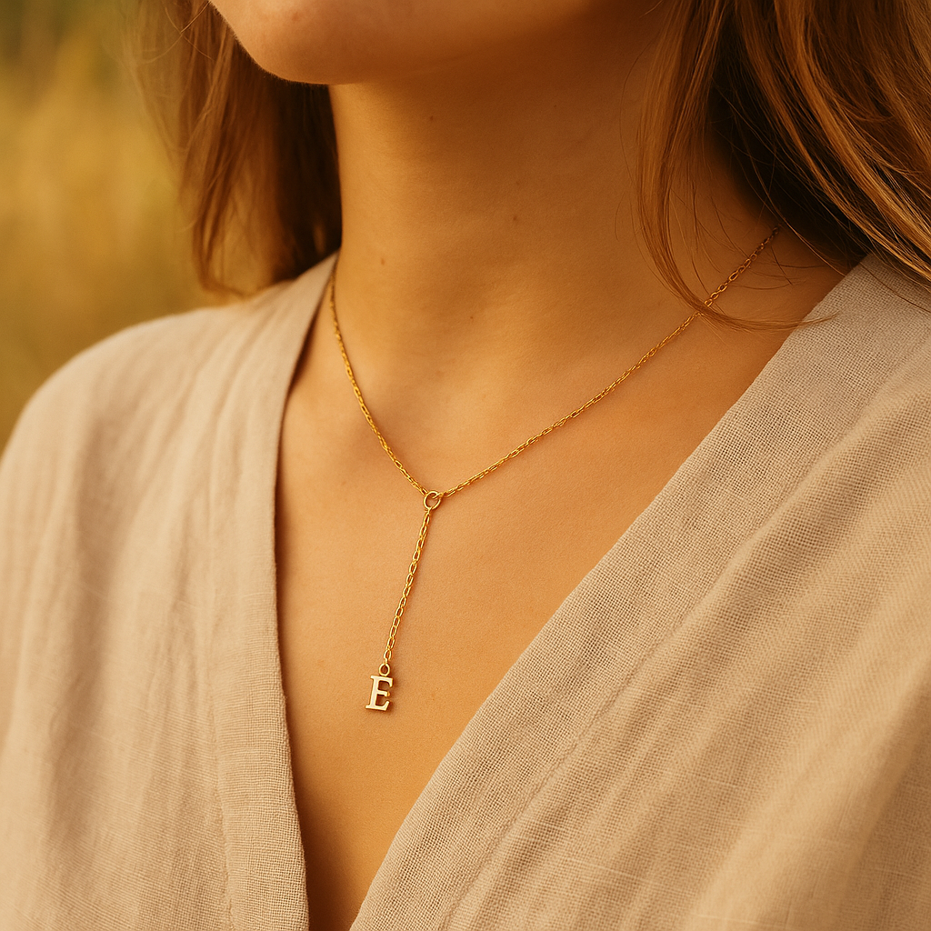 model draag y vorm initiaal ketting