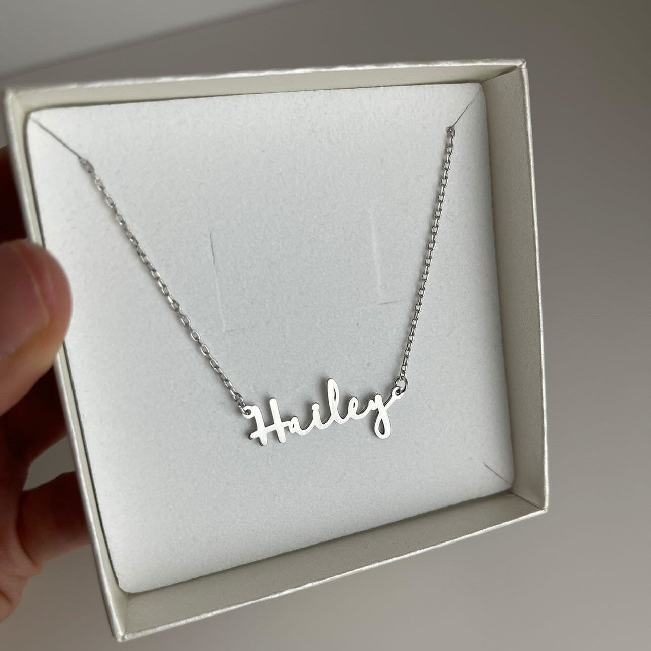 naamketting handschrift voor kinderen - zilver emiza jewellery