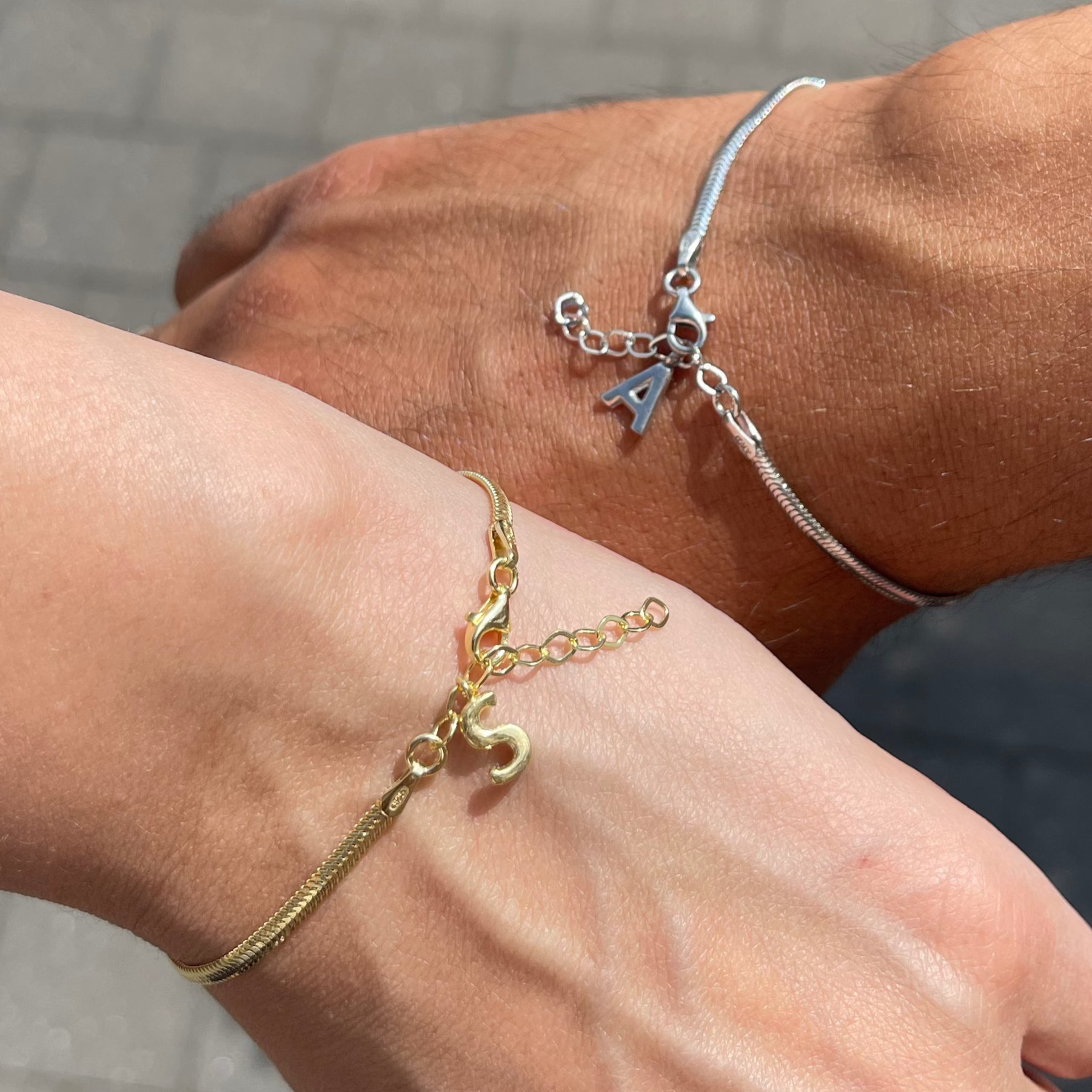 trendy armband man en vrouw koppel armbanden met letter