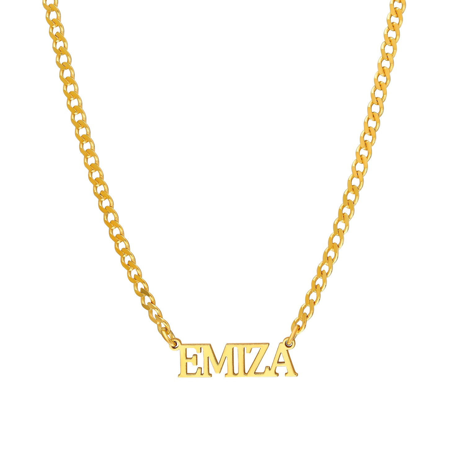 Naamketting drukletters choker - emiza jewellery