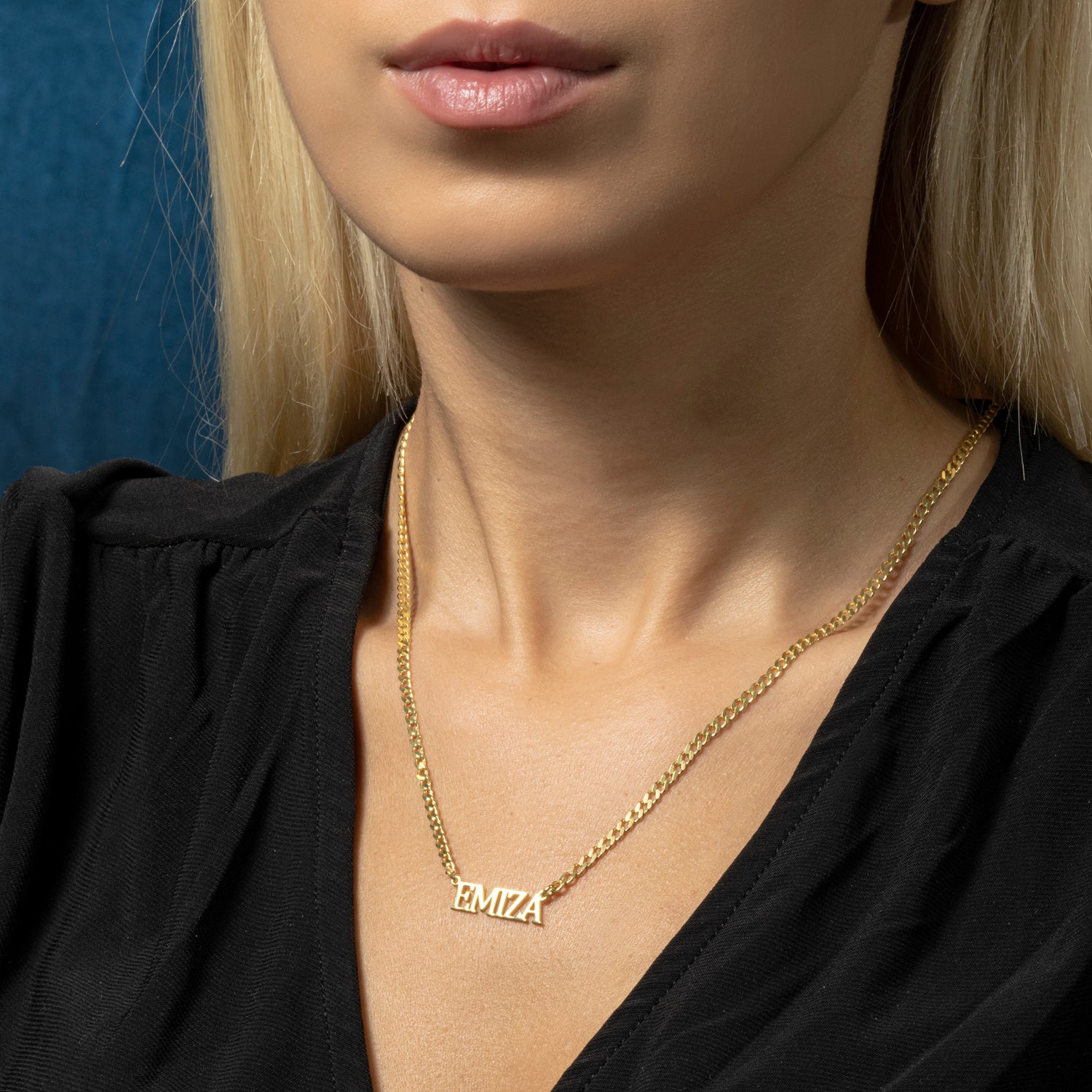 Naamketting drukletters choker - emiza jewellery