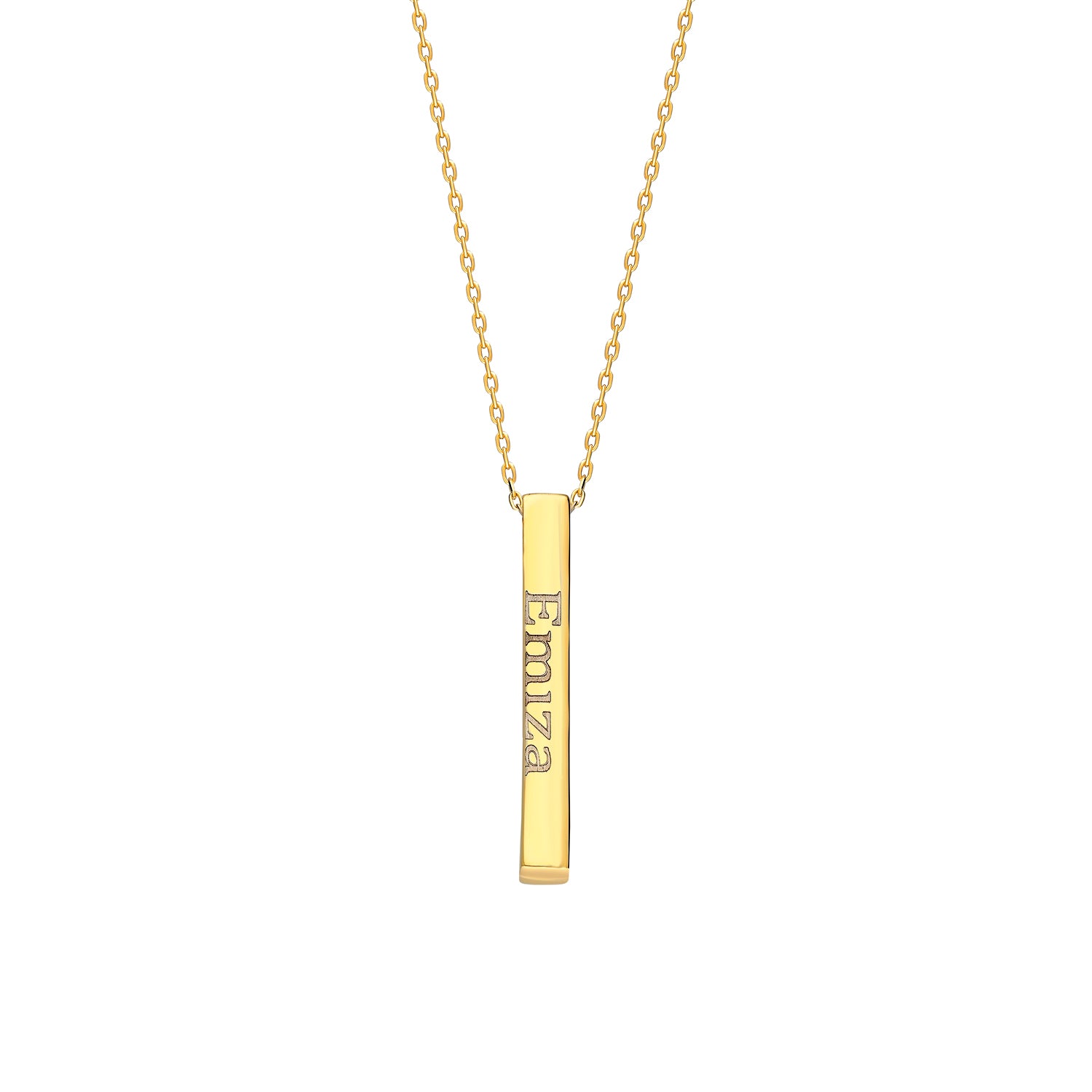 Staaf ketting graveerwerk - emiza jewellery