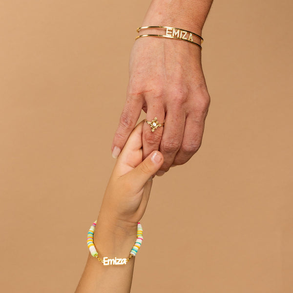 Gekleurde naam armband voor meisjes-emiza jewellery