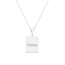 Afbeelding in Gallery-weergave laden, Rechthoek ketting graveerwerk - emiza jewellery
