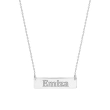 Afbeelding in Gallery-weergave laden, Rechthoek bar ketting graveerwerk - emiza jewellery
