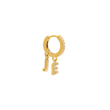 Afbeelding in Gallery-weergave laden, Dubbele initiaal oorbel met steentjes-Emiza Jewellery
