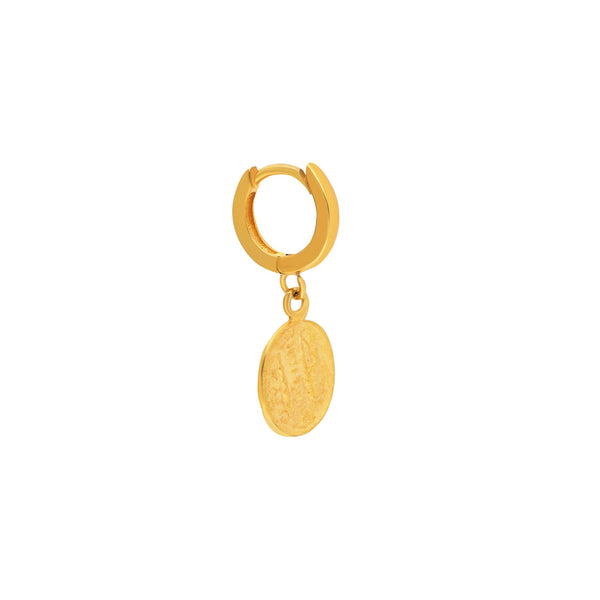 Hoop met munt hanger - emiza jewellery