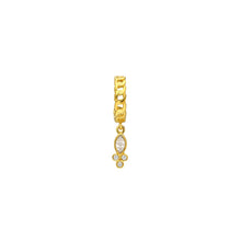 Afbeelding in Gallery-weergave laden, Gevlochten stud hoop met druppel hanger - emiza jewellery
