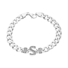 Afbeelding in Gallery-weergave laden, Initiaal armband drukletters steentjes - emiza jewellery
