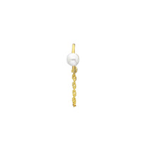 Afbeelding in Gallery-weergave laden, Mini parel hoops met ketting detail-Emiza Jewellery

