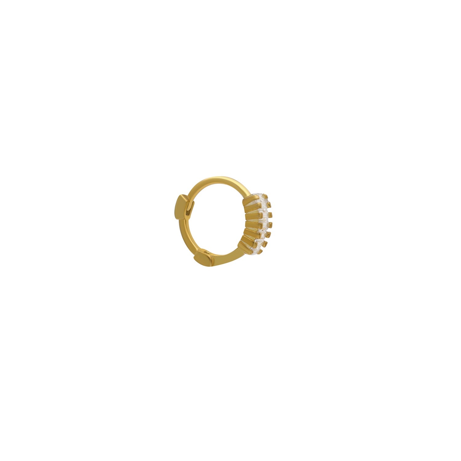 Mini baguette hoops-Emiza Jewellery