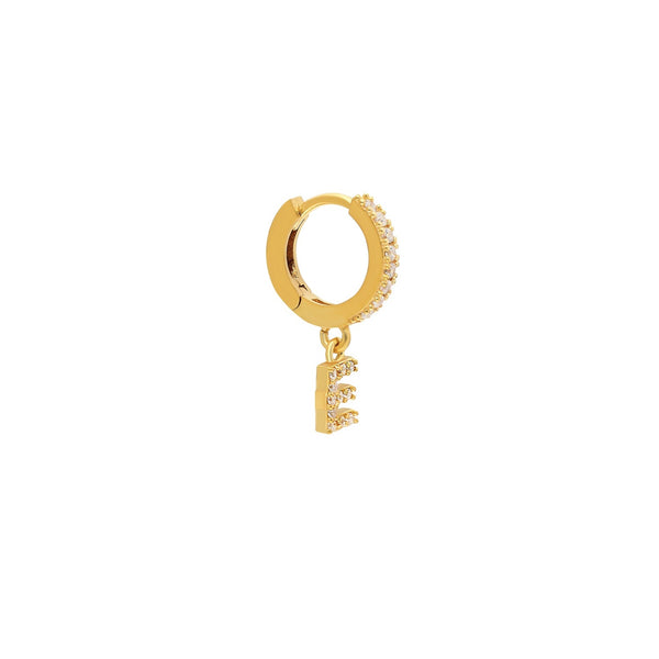 Initiaal oorbel met steentjes-Emiza Jewellery