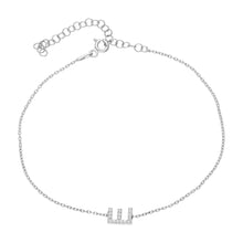 Afbeelding in Gallery-weergave laden, Initiaal armband met zirkonia steentjes
