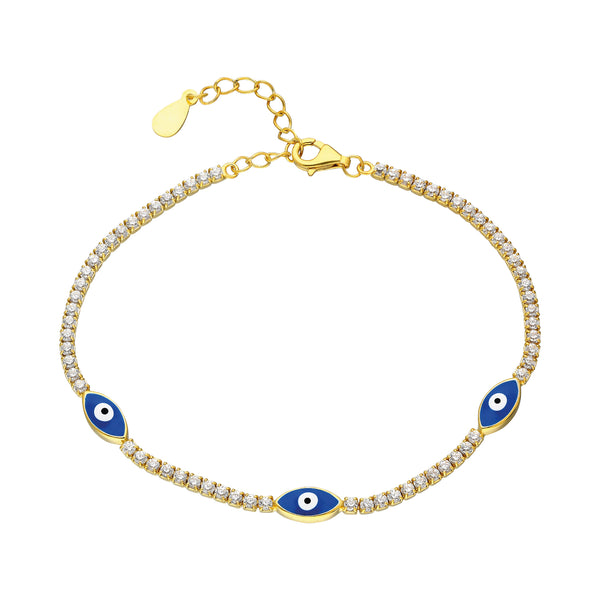 Tennis armband met evil eye