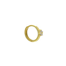 Afbeelding in Gallery-weergave laden, Design hoop met bloemvormig zirkonia stenen-Emiza Jewellery
