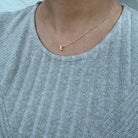 Minimalistische bubble 3D ballon letter ketting in goudkleur, 925 sterling zilver