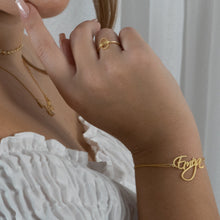 Afbeelding in Gallery-weergave laden, Naam armband handschrift klassiek - emiza jewellery
