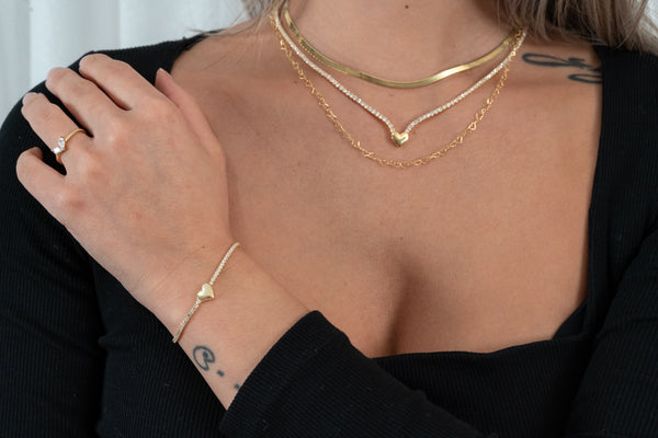 Tennis met hartje - emiza jewellery