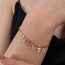 Afbeelding in Gallery-weergave laden, Naam armband met steentjes - emiza jewellery
