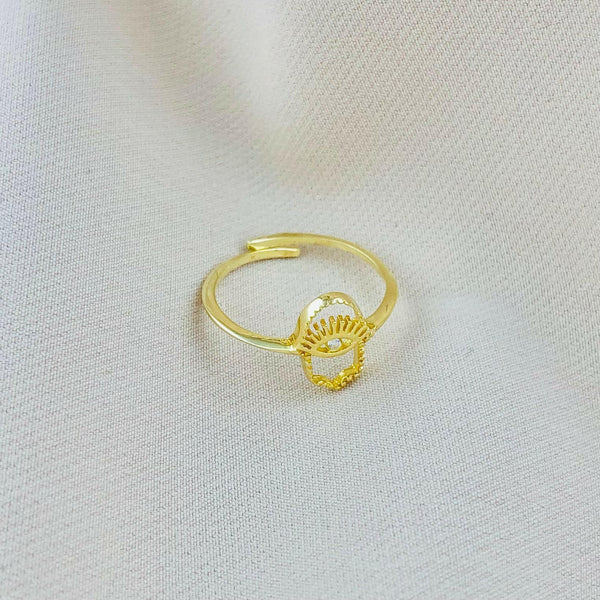 Minimal hamsa hand ring