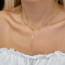 Afbeelding in Gallery-weergave laden, Naamketting Y vorm drukletters ketting - emiza jewellery
