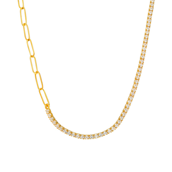 Combi choker met steentjes - Emiza Jewellery