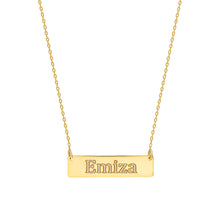 Afbeelding in Gallery-weergave laden, Rechthoek bar ketting graveerwerk - emiza jewellery
