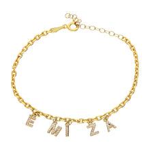 Afbeelding in Gallery-weergave laden, Naam armband met steentjes - emiza jewellery
