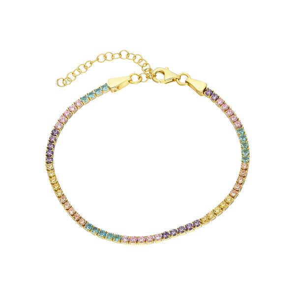 Tennis met pastel steentjes - emiza jewellery