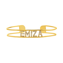 Afbeelding in Gallery-weergave laden, Naam armband drukletters steentjes - emiza jewellery
